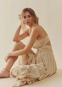 Shakira Bavarian Cream Dress - Villa Vibes Australia