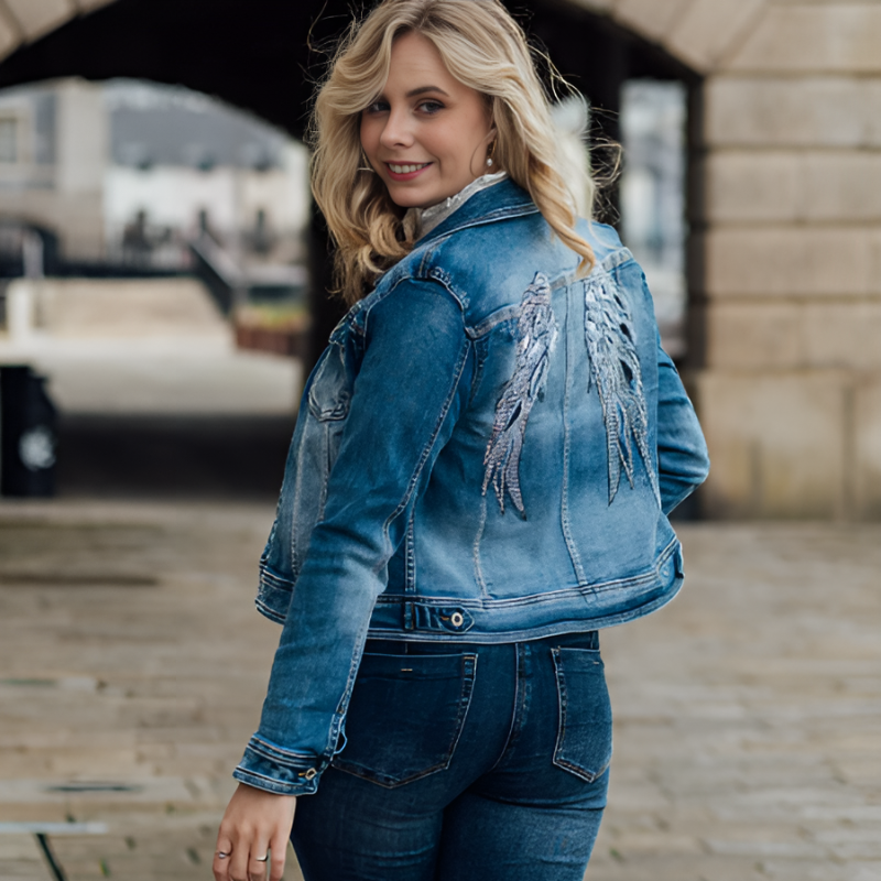 CLEARANCE Tyra Blue Denim Jacket Villa Vibes Australia