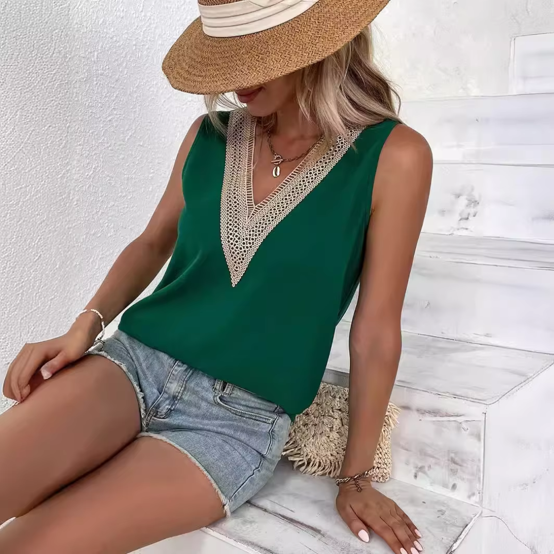 Angie Green Cutout Top - Villa Vibes Australia