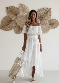 Rumer White Lace Dress