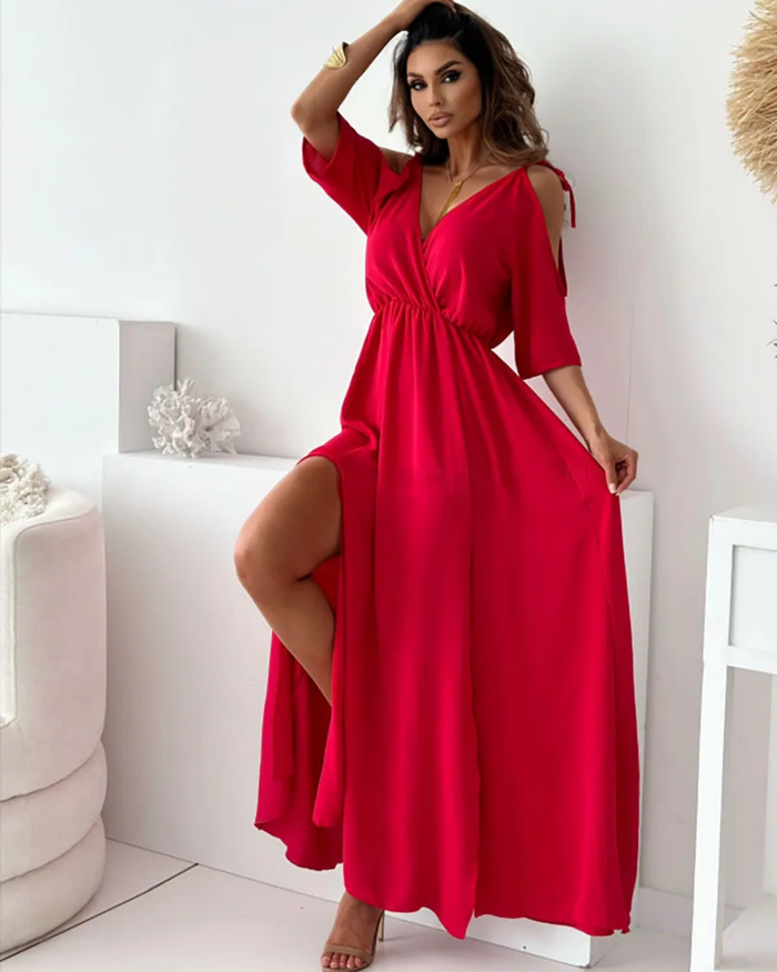 Amara Red Maxi Dress
