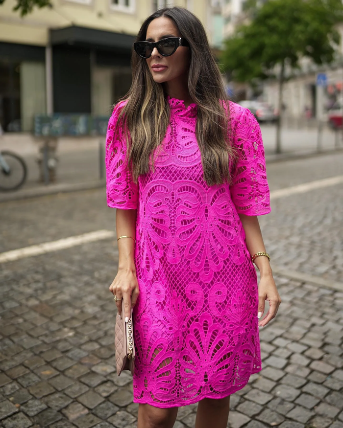 Bella Pink Lace Dress