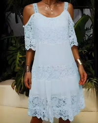 Elle Soft Blue Lace Dress