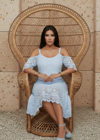 Elle Soft Blue Lace Dress