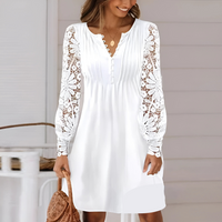 CLEARANCE Riley White Lace Shirt Dress S-5XL