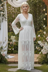 CLEARANCE Janis Flared Sleeve Lace Dress | 2 LEFT