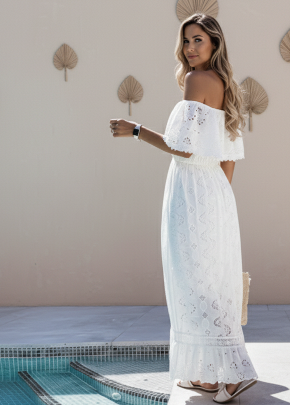 Rumer White Lace Dress