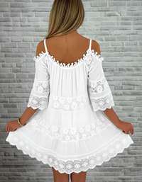 Fallon White Lace Dress