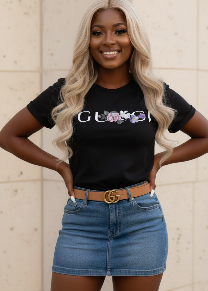 Luxury Inspired Black T-Shirt