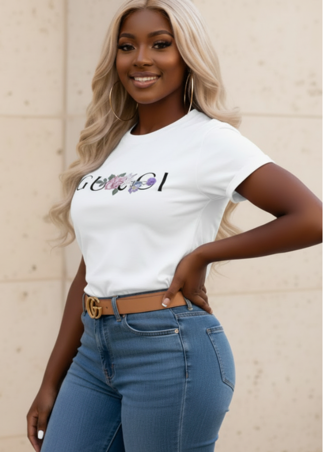 Luxury Inspired White T-Shirt