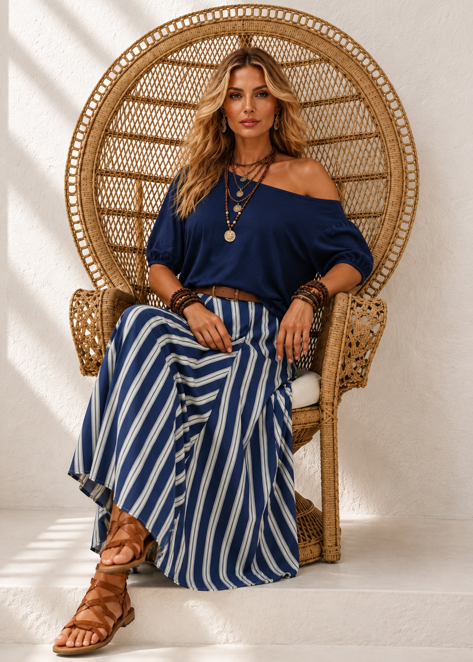 Kylah Monaco Stripe 2PC Set.