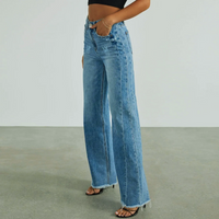 CLEARANCE Kendall Mid Waist Raw Edge Jeans