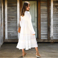 Shannon White Embroidered Dress - Villa Vibes Australia