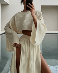 NEW Paloma Beige Skirt Set