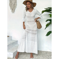 Madison Ivory Knitted Dress - Villa Vibes Australia