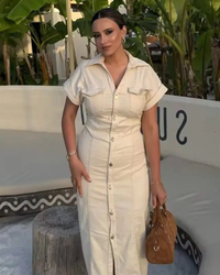 NEW Sadira Beige Denim Dress