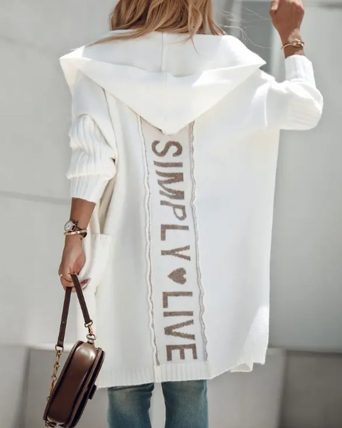 Imogen White Highstreet Hooded Coat