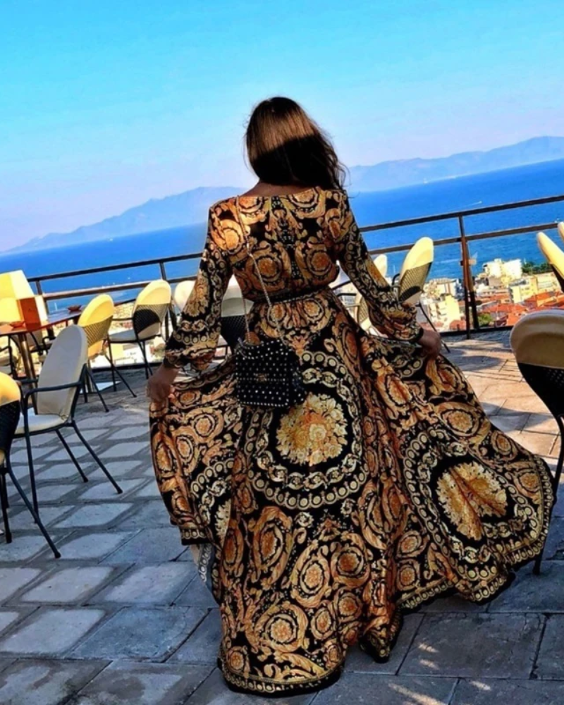 Donatella Vintage Print Dress