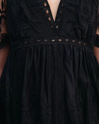 Janis Black Lace Silhouette Dress