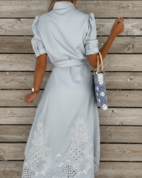 Tallulah Embroidered Blue Dress