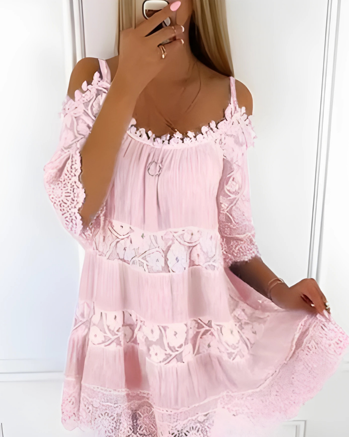 NEW Fallon Mini Boho Chic Lace Dress