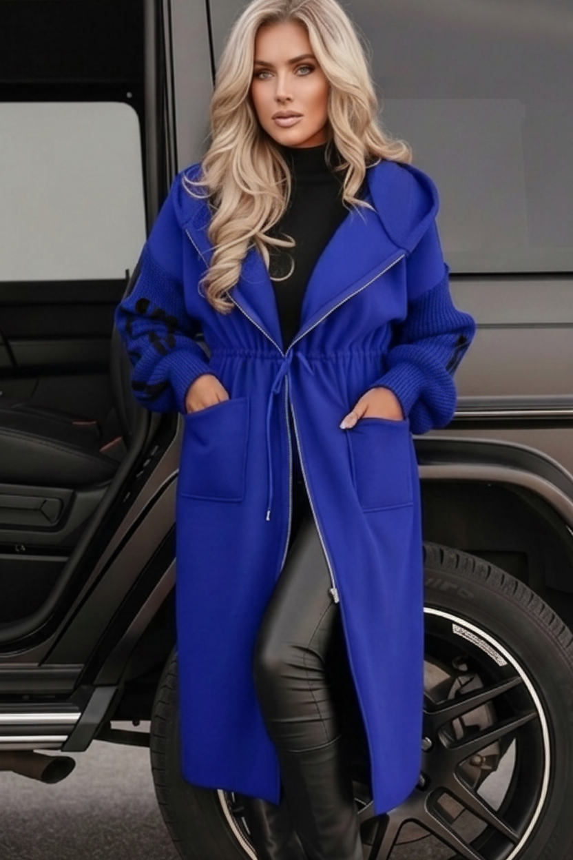 Kelly Blue Hooded Coat | New Colour