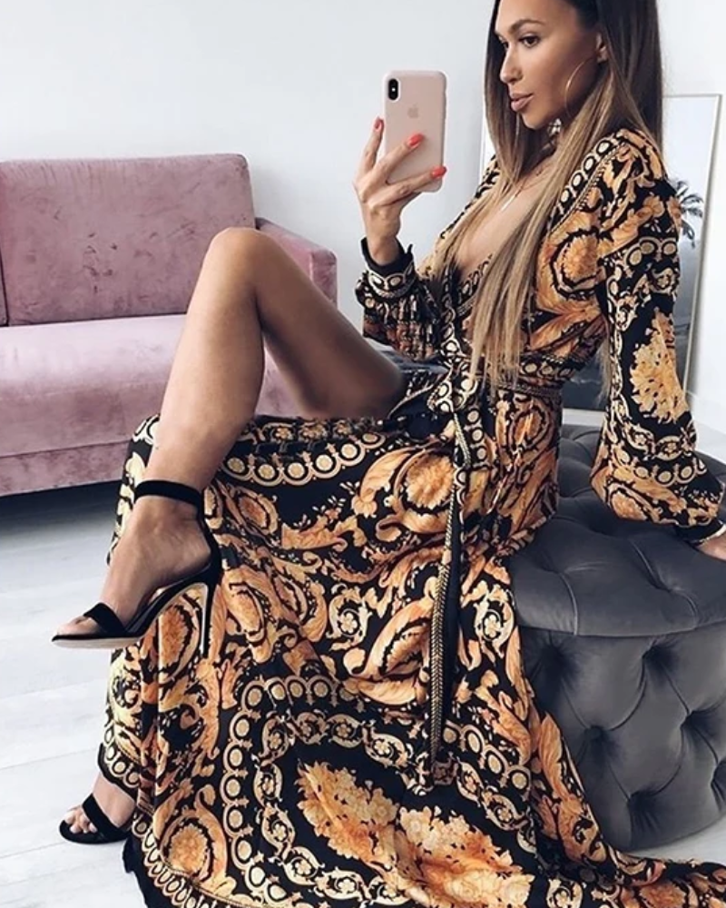 Donatella Vintage Print Dress