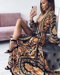 Donatella Vintage Print Dress