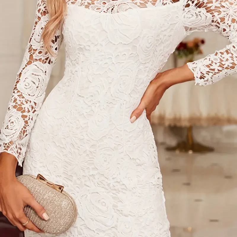 Jasmine 2.0 White Cut Out Lace Dress