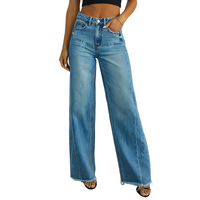 CLEARANCE Kendall Mid Waist Raw Edge Jeans