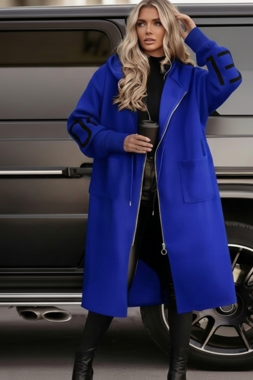 Kelly Blue Hooded Coat | New Colour