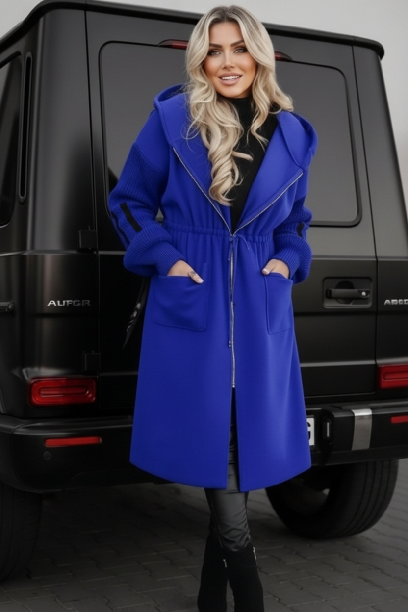 Kelly Blue Hooded Coat | New Colour