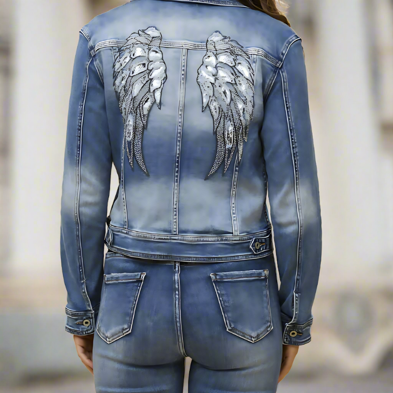 SALE Tyra Blue Denim Jacket - Villa Vibes Australia