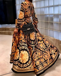Donatella Vintage Print Dress