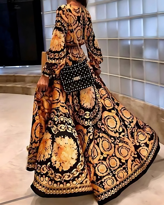 Donatella Vintage Print Dress