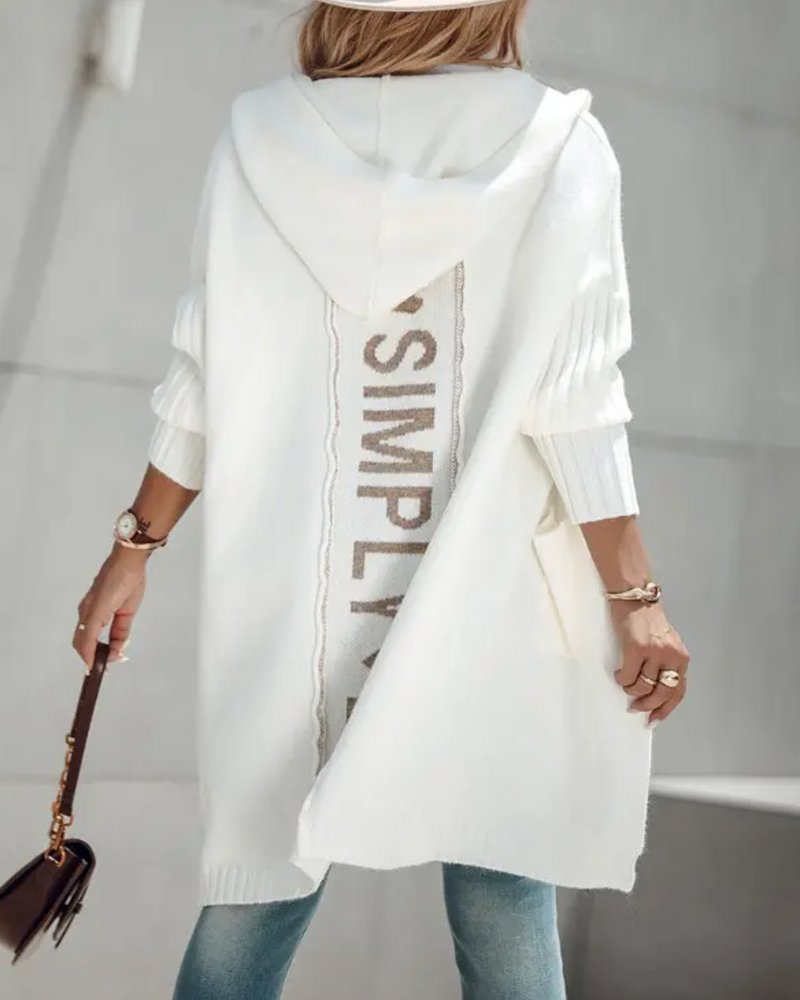 Imogen White Highstreet Hooded Coat