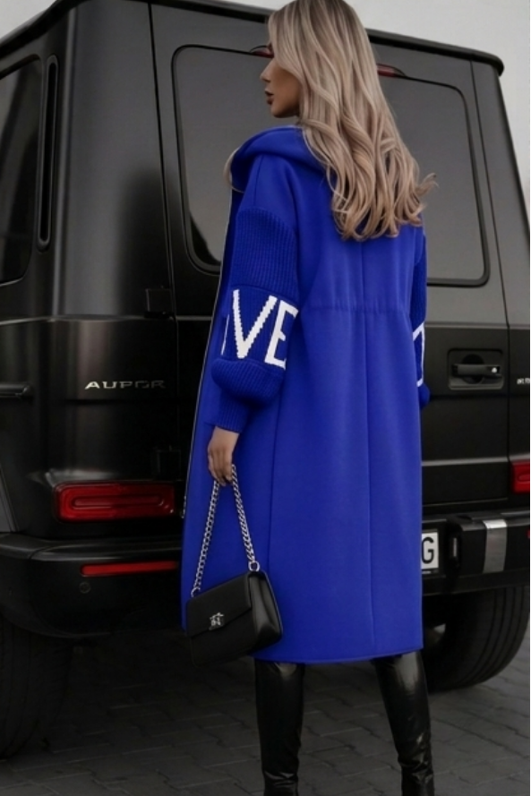 Kelly Blue Hooded Coat | New Colour