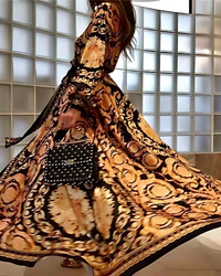 Donatella Vintage Print Dress