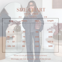Amber Dark Denim Belted Jacket & Wide-Leg Pant Set.