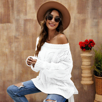 Delta White Cable Knit Sweater - Villa Vibes Australia