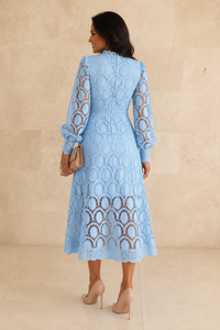 Jasmine Blue Lace Dress |  Hot New Colour