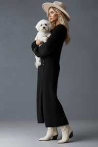 Taylor Black Plush Dress