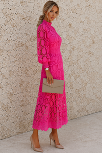 Jasmine Pink Lace Dress | Top Seller