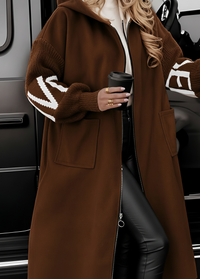 Kelly Chocolate Hooded Coat | Top Seller