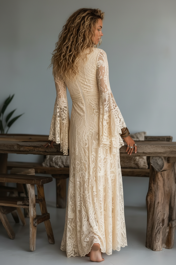 Tessa Cream Lace Dress