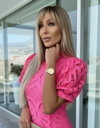 Farrah Pink Lace Dress