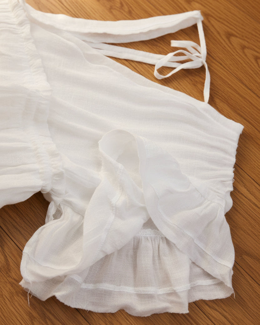 Holly White Drawstring Dress - Villa Vibes Australia