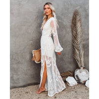 Janis White Lace Silhouette Dress