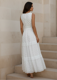 Indra White Praire Dress