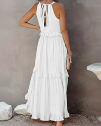 Isabelle White Ruffle Dress
